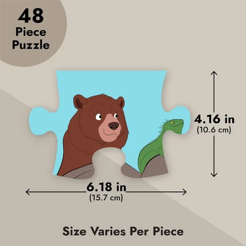 Vista 4 de BLUE PANDA Rompecabezas educativo de piso de aprendizaje - 48 piezas, 2 x 3 pies, multicolor, Arca de Noé - Aprendizaje preescolar y desarrollo