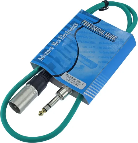 Vista 9 de Cable Patch de Audio Pro XLR macho TRS de 1/4 pulgadas a 3 pines equilibrado y blindado (3 pies de largo, azul)