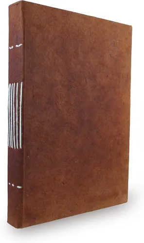 Vista 12 de Nepali Keeper Journal with Handmade Lokta Paper, 5x7 Inch, Sage