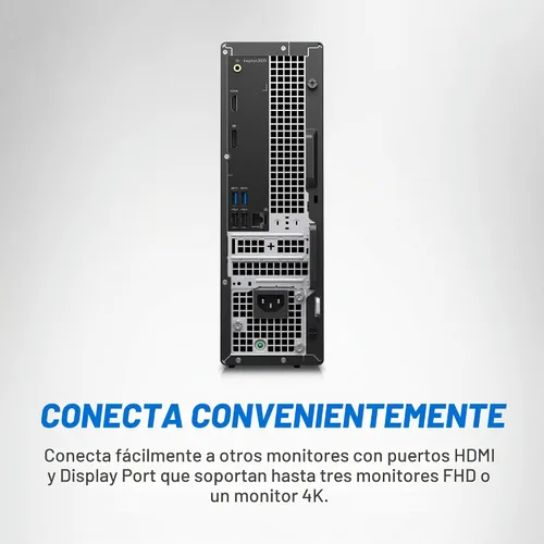 Vista 4 de Dell Inspiron 3020S Desktop - Procesador Intel Core i5-13400, RAM DDR4 de 16 GB, SSD de 512 GB + disco duro de 1 TB, gráficos Intel UHD 730, Windows