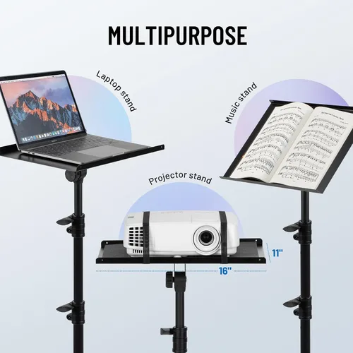 Vista 7 de CAHAYA Soporte para Proyector Trípode Ajustable - Estable para Tabletas, Teléfonos, Libros, Altura 26" a 51.5", Soporte Multifuncional para Laptop