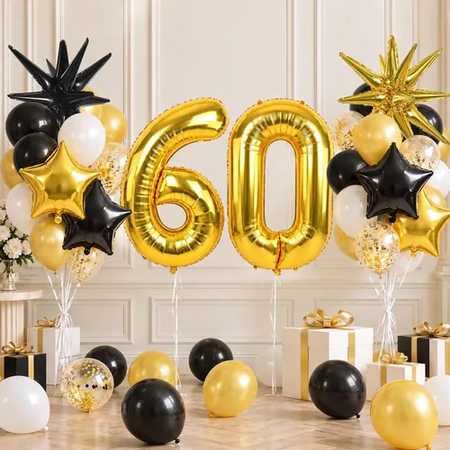 Vista 295 de TONIFUL Globo de aluminio negro de 40 pulgadas con el número 0, decoraciones de cumpleaños negro (Bk-black)