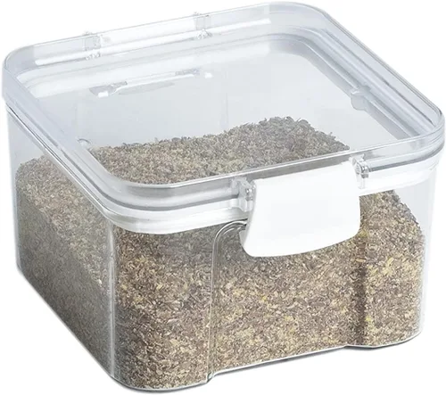 Vista 3 de Kitchen Spaces Recipiente de almacenamiento de alimentos, capacidad de 3 tazas, sello hermético de tapa, compacto y apilable, ideal para frutos