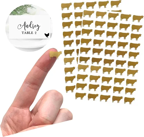 Vista 2 de Meal Indicator Stickers (set of 100) - Menu Choice Icons - Entree Stickers for Place Cards - Escort Card Stickers -Minimalist Meal Choices - Unique