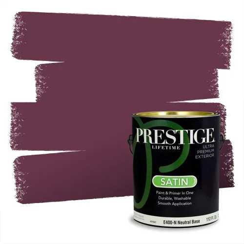 Vista 489 de Prestige Paints Pintura exterior e imprimación en uno, 1 galón, plano, coincidencia comparable de Valspar* Amber Rose*