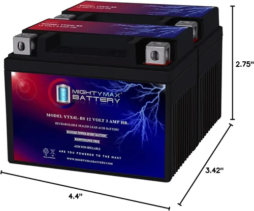Vista 9 de Mighty Max Battery Batería SLA YTX4L-BS sustituye a ExpertPower ETX4L-BS, ETX4L BS - 2