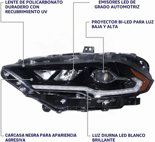 Vista 5 de Form Lighting – Faros delanteros secuenciales LED compatibles con Ford Mustang 2018-2023 (par)