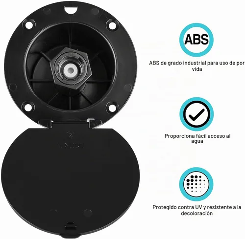 Vista 4 de Dura Faucet DF-SA184-BK RV Exterior Utility Spray Dock Port (negro)