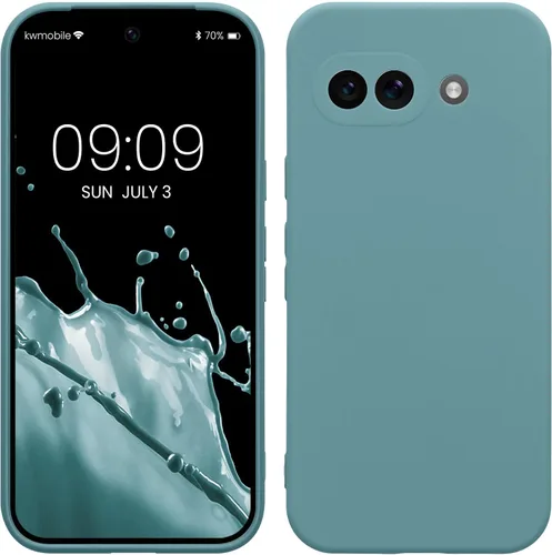 Vista 71 de kwmobile Funda compatible con Google Pixel 9 - Funda protectora delgada de TPU para teléfono - Acabado mate suave - Piedra antigua