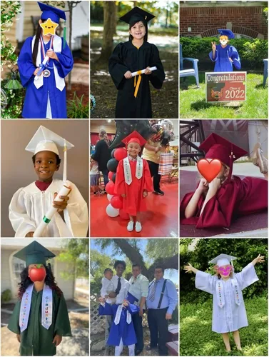 Vista 5 de GraduatePro - Juego de gorra y vestido de graduación para guardería con borla 2020