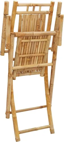 Vista 8 de Sillas plegables para patio, 6 piezas, 20.9 x 26 x 39 pulgadas, bambú para comedor, sillas de mesa de comedor para patio, terraza, playa, picnic