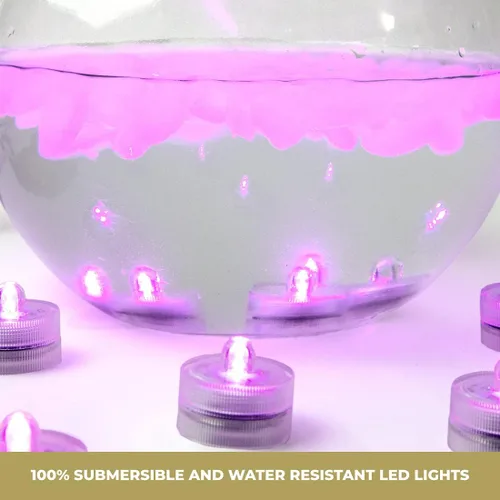 Vista 6 de LumaBase 68512 Luces LED sumergibles a pilas, color rosa