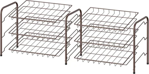 Vista 6 de MOOACE Organizador de latas, dispensador de almacenamiento de latas 2 en 1 con capacidad para hasta 72 latas, organizador de latas para armario