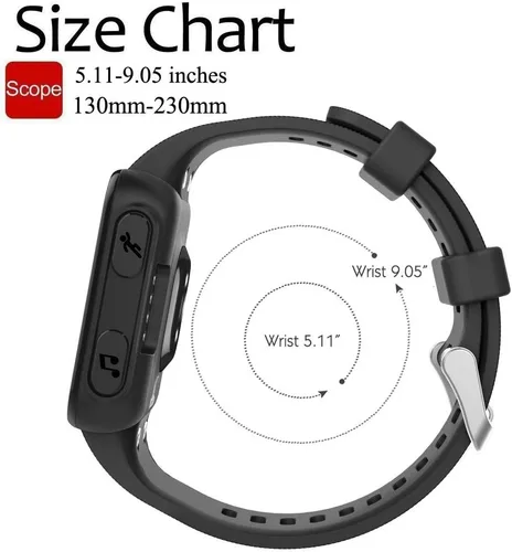 Vista 6 de Correa para Garmin Forerunner 35, correa de repuesto de silicona suave para reloj inteligente Garmin Forerunner 35/Forerunner 30, se ajusta a