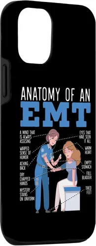 Vista 3 de iPhone 15 Anatomía de un EMT Paramédico EMT EMS Health Care Case