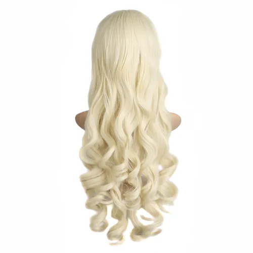 Vista 57 de Peluca MapofBeauty Lolita para disfraz, cabello largo, rizado, con coleta, Blanco
