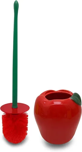 Vista 6 de Cepillo Profundo y Robusto para Inodoro con Soporte - Cepillo de Cuenco de Manzana - Limpieza Duradera - Limpiadores de Inodoro - Artículos