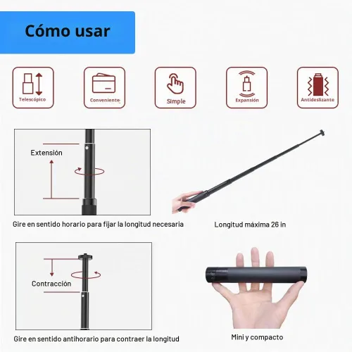 Vista 6 de JCWINY Soporte de cámara web de 30 pulgadas de alto, trípode extensible para cámara web de escritorio, trípode para cámara web de aluminio, soporte