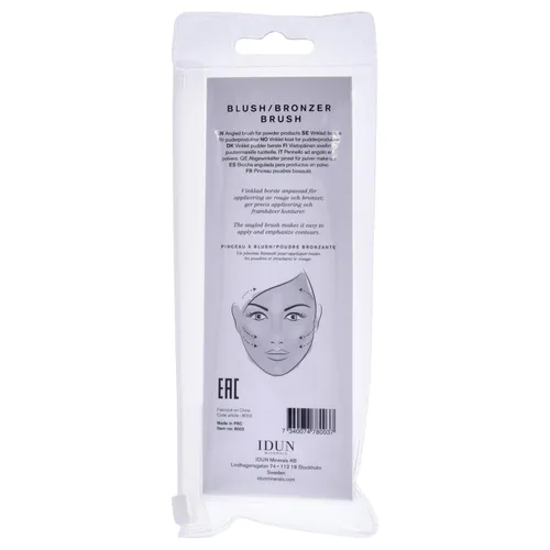 Vista 4 de Idun Minerals - Brocha para rubor - Suave, en ángulo para aplicación bronceadora y rubor - Cerdas esponjosas pulen suavemente - Barrido suave