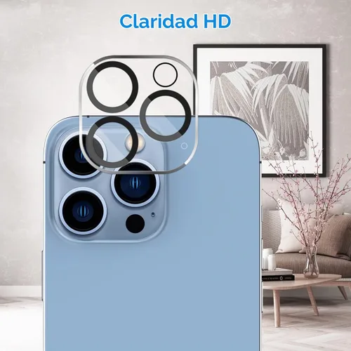 Vista 3 de JETech Protector de lente de cámara para iPhone 13 Pro Max de 6.7 pulgadas y iPhone 13 Pro de 6.1 pulgadas, vidrio templado 9H, transparente HD