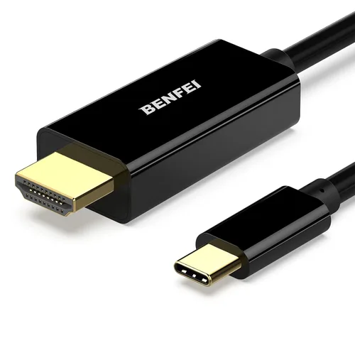 Vista 11 de BENFEI Paquete de 2 cables USB C a HDMI de 3 pies, cable USB tipo C a HDMI, Thunderbolt 3/4 compatible con iPhone 15 Pro/Max, MacBook Pro/Air 2023