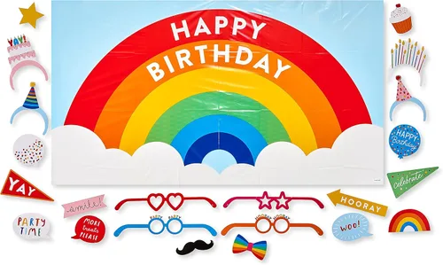 Vista 10 de American Greetings Suministros para fiestas de arcoíris, tazas de 16 onzas (8 unidades)
