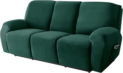 Vista 29 de Funda de terciopelo para sofá reclinable con abertura, funda elástica para sofá reclinable, funda elástica para muebles antideslizantes con parte