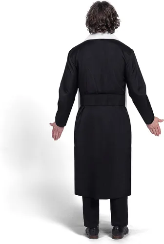 Vista 4 de Spooktacular Creations Disfraz de sacerdote negro para hombre adulto, disfraz de sacerdote para Halloween, fiesta de disfraces, cosplay