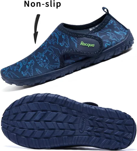 Vista 3 de Racqua Zapatos de agua para niños y niñas, de secado rápido, ligeros, deportivos, acuáticos (niños pequeñosniños grandes)