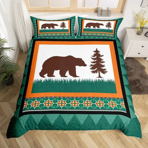 Vista 28 de Juego de ropa de cama con estampado de piel de vaca para niños, juego de funda de edredón con patrón de piel de vaca, juego de funda de edredón