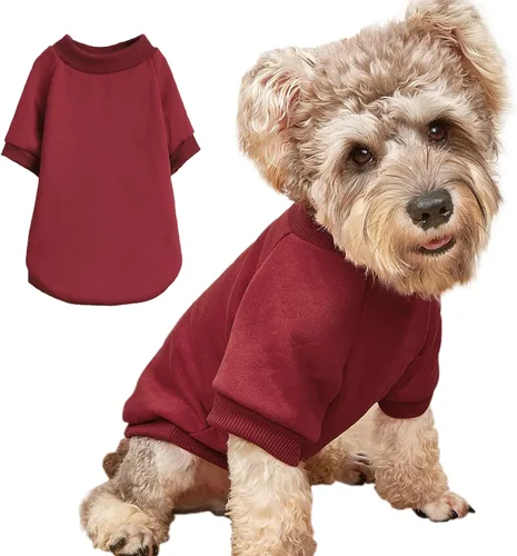 Vista 10 de Suéter para cachorros para perros pequeños, ropa cálida de invierno para gatos, sudadera para mascotas, ropa de punto, ropa de perro y gatito Negro