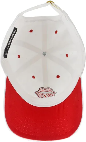 Vista 3 de Concept One Rolling Stones - Gorra de béisbol de algodón ajustable con logotipo de labios para mujer, con ala curvada