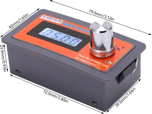 Vista 2 de Generador de señal de voltaje ABS DC 0-10V, simulador de señal de voltaje ajustable de alta precisión, simulador de voltaje de múltiples