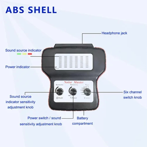 Vista 6 de ZKTOOL Kit de estetoscopio electrónico de chasis con auriculares, estetoscopio electrónico automotriz, juego de herramientas de prueba de sonido