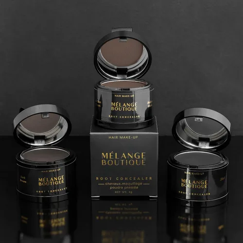 Vista 2 de Fórmula instantánea de línea capilar (negro) para retoque de raíces para cabello gris, adelgazamiento y corrector de puntos calvos