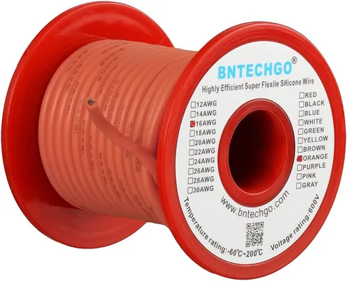 Vista 11 de BNTECHGO Alambre de silicona de calibre 16 rojo y negro cada 25 pies 2 Alambre de silicona calibre 16 rojo y negro