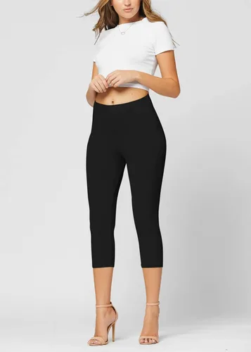 Vista 4 de High Waist Leggings in Shorts, Capri & Full Length - Ultra Soft Premium Fabric - 1" High Waistband - Regular & Plus