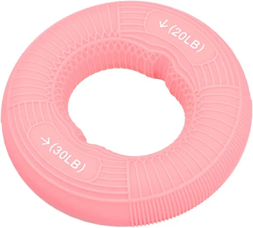 Vista 9 de uxcell Fortalecedores de agarre de mano, 3.07 pulgadas, 70-80 libras, anillos de silicona para dedos y antebrazos, entrenamiento de agarre para Negro