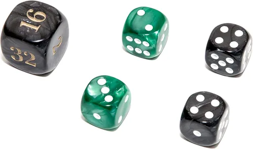 Vista 26 de Bello juegos Deluxe dados de imitación de mármol sets-black/, Azul, 5/8