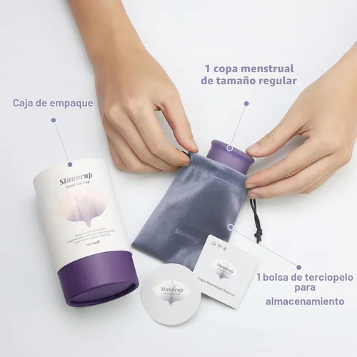 Vista 7 de Copa menstrual suave – Copa menstrual reutilizable de silicona de grado médico – sin BPA, cómoda copa menstrual flexible para uso durante 12 horas