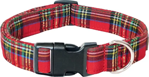 Vista 13 de Tunkoo Pink Daisy - Collar para perro, lindo collar ajustable de algodón de alta calidad, hebilla de plástico duradero para niños pequeños, medianos