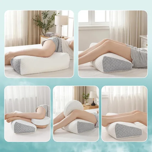 Vista 6 de ROYALAY Almohada ajustable para aliviar la ciática para dormir, almohada de espuma viscoelástica para piernas para dolor de cadera mientras duermes
