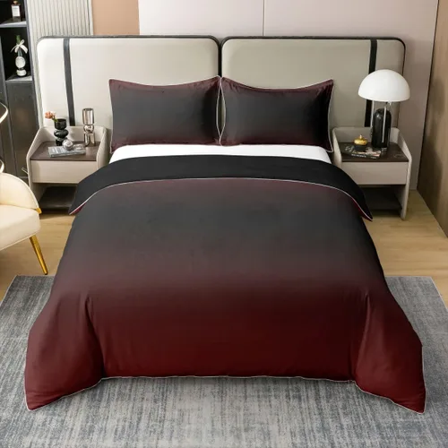 Vista 18 de Erosebridal Juego de ropa de cama de 100 % algodón a cuadros para niños y niñas, funda de edredón a cuadros, funda de edredón moderna geométrica