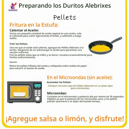 Vista 7 de Alebrixes Pellets de molinete de trigo mexicano de 8 oz (226 g) Duritos - Bocadillo mexicano Chicharrón - Fritura de Harina para Freir