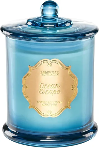 Vista 28 de M&SENSE Velas de Cítricos para el Hogar Aromáticas, Vela de Soja Orgánica Natural de 12.7oz 75 Horas de Larga Duración de Combustión Lenta, Vela