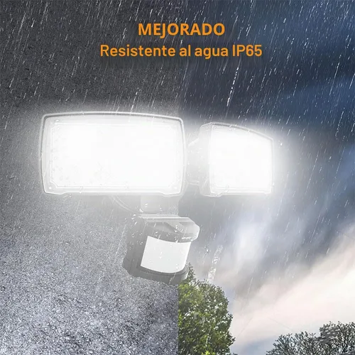 Vista 5 de LEPOWER Luces de seguridad LED cableadas con sensor de movimiento al aire Negro