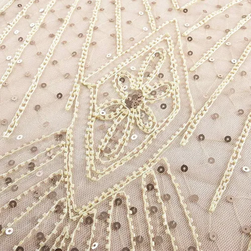 Vista 6 de Vestido de Nochevieja vintage de los años 20 con cuentas de flecos de lentejuelas de encaje para fiesta de cóctel vestido de fiesta de cóctel