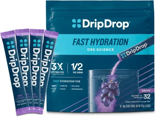 Vista 12 de DripDrop ORS Hydration - Paquetes de electrolitos en polvo - Ponche de frutas - 32