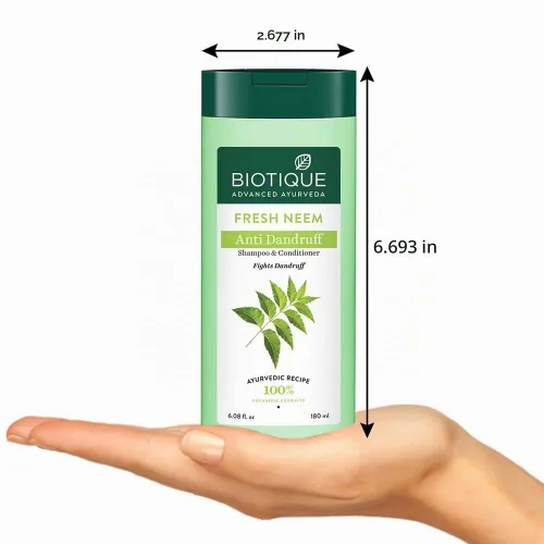 Vista 4 de Biotique Bio Neem Margosa Champú y Acondicionador Anticaspa, 6.1 fl oz