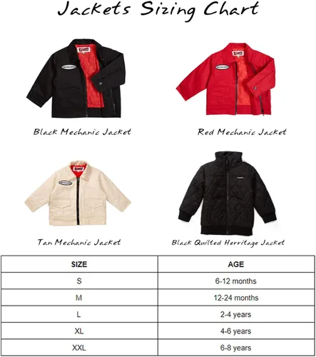 Vista 6 de Knuckleheads - Chaqueta mecánica para niños, cubierta de algodón para invierno, otoño, chaquetas con cremallera